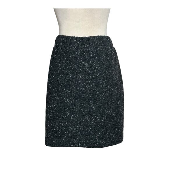 Loft gray pull on front waist tie mini skirt size LP - Picture 5 of 13